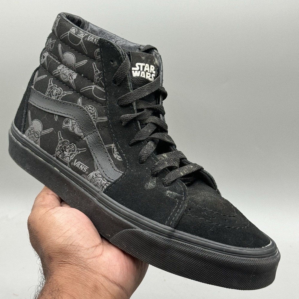 Vans Sk8-Hi Star Wars Men Sz 6 Wmn 7.5 Black Dark Side Darth Vader Sneakers Shoe